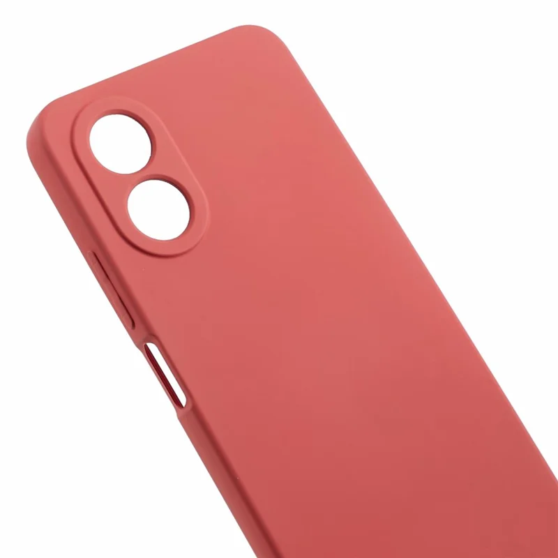 For Oppo A78 4G TPU Case Soft Touch Fiber Lining Rubberized Phone Cover - Hawthorn Red