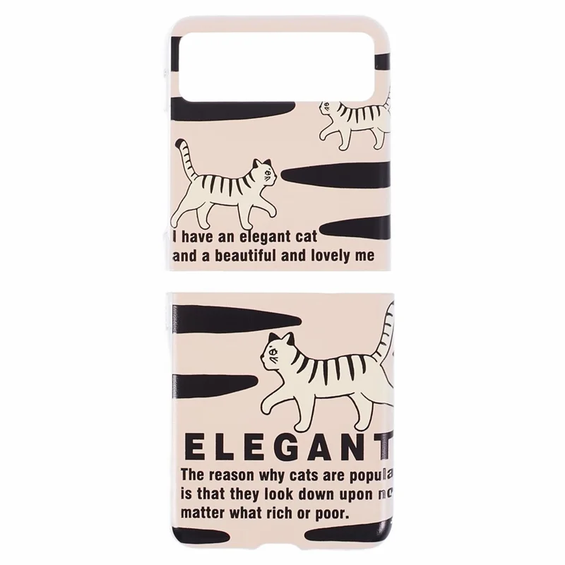 For Motorola Razr 40 5G Phone Case Hard PC Pattern Printed Back Cover - Cat