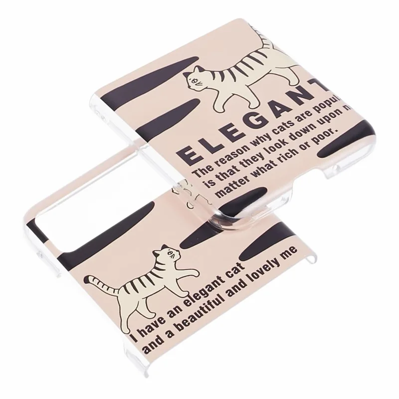 For Motorola Razr 40 5G Phone Case Hard PC Pattern Printed Back Cover - Cat