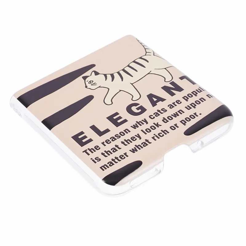 For Motorola Razr 40 5G Phone Case Hard PC Pattern Printed Back Cover - Cat