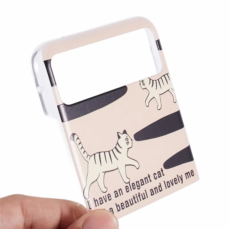 For Motorola Razr 40 5G Phone Case Hard PC Pattern Printed Back Cover - Cat