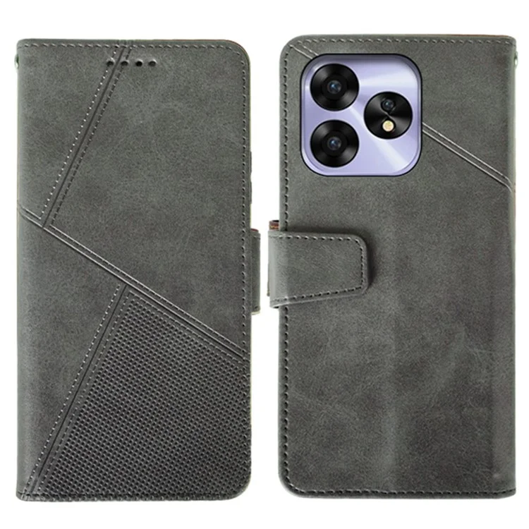 IDEWEI Para Umidigi A15 Case Anti-queda Textura de Bezerro Suporte Capa Protetora de Telefone - Preto