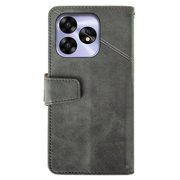 IDEWEI Para Umidigi A15 Case Anti-queda Textura de Bezerro Suporte Capa Protetora de Telefone - Preto