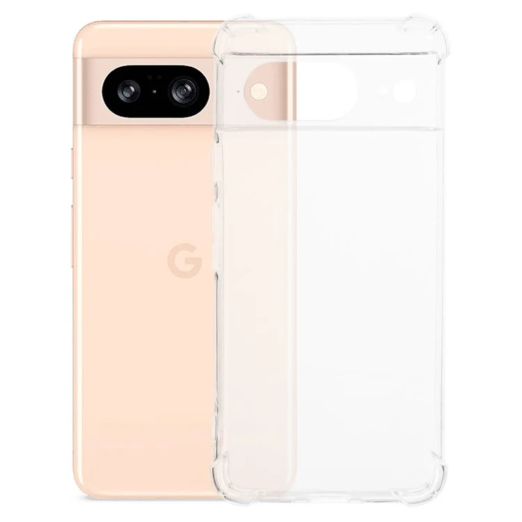 Para Google Pixel 8 Clear Case Soft TPU Four Corner Anti-drop Phone Cover