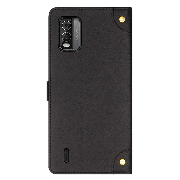 IDEWEI For Nokia C210 Phone Case Card Holders Flip Leather Cover - Red