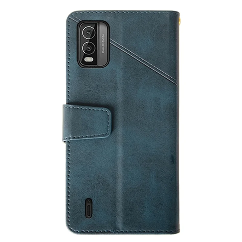 IDEWEI For Nokia C210 Case Anti-scratch Calf Texture Protective Cover with Stand and Wallet - Blue