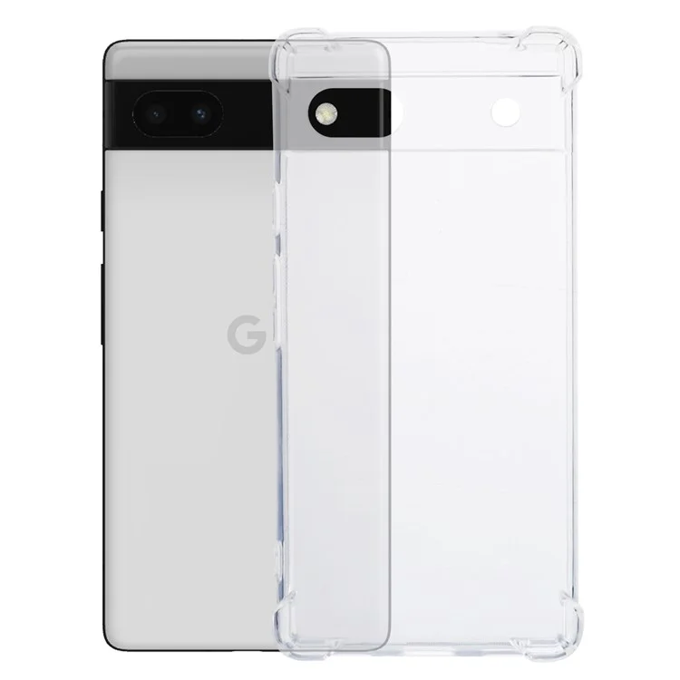 For Google Pixel 6a Clear Case Reinforced Four Corner Phone TPU Cover