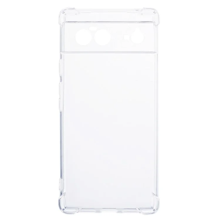 For Google Pixel 6 Case Transparent TPU Thickened Four Corner Phone Cover