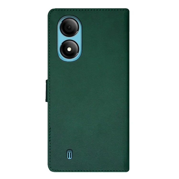 IDEWEI pour ZTE Blade A33S Étui en cuir PU avec fermeture magnétique, support rabattable - Vert