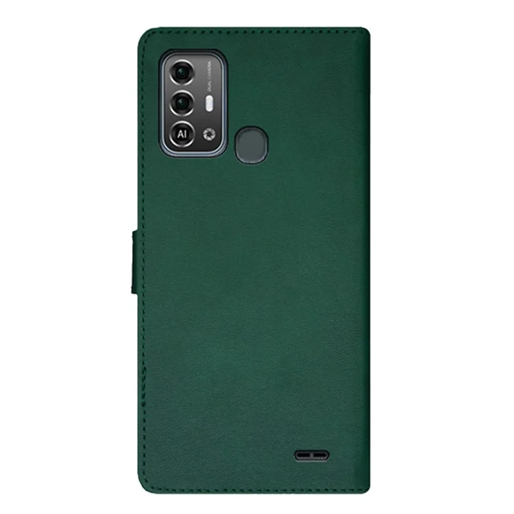 IDEWEI Pour Étui de Téléphone Portable ZTE Blade A53 Pro en Cuir PU avec Support et Fentes pour Cartes - Vert