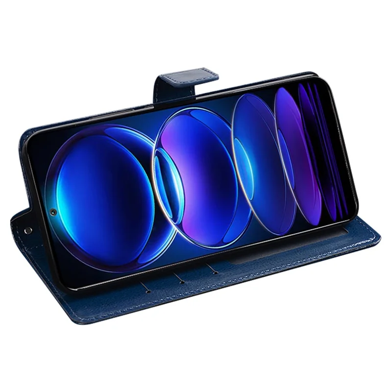 IDEWEI For Xiaomi 14 Case Wallet Stand PU Leather Magnetic Mobile Phone Cover - Blue