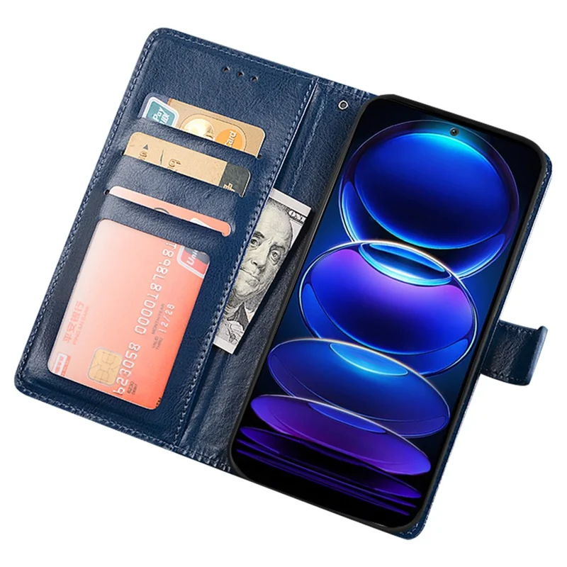 IDEWEI For Xiaomi 14 Case Wallet Stand PU Leather Magnetic Mobile Phone Cover - Red