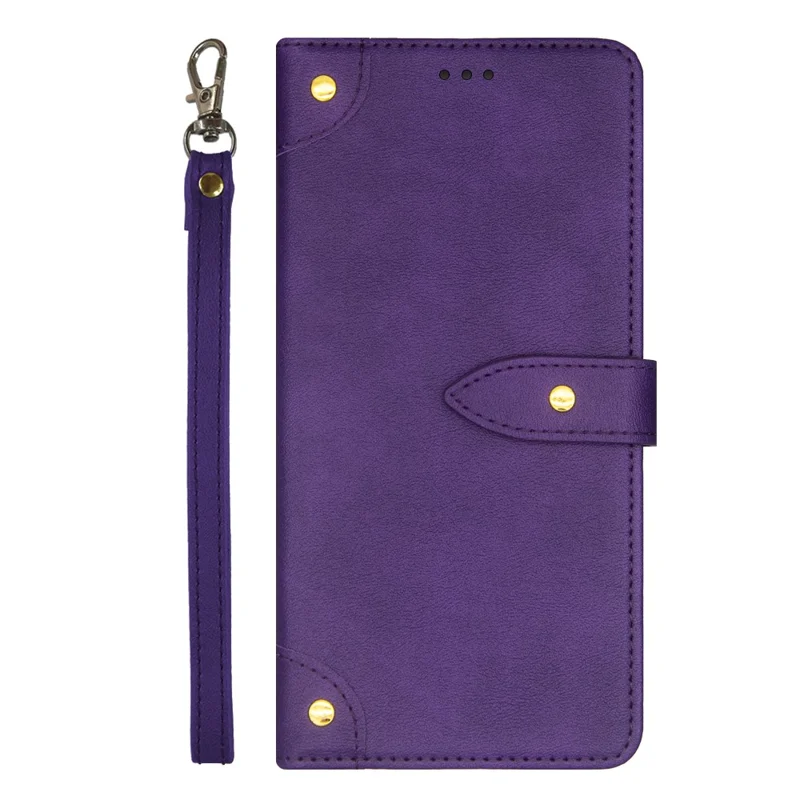 IDEWEI For Xiaomi 14 Phone Case PU Leather Magnetic Clasp Stand Phone Cover - Purple
