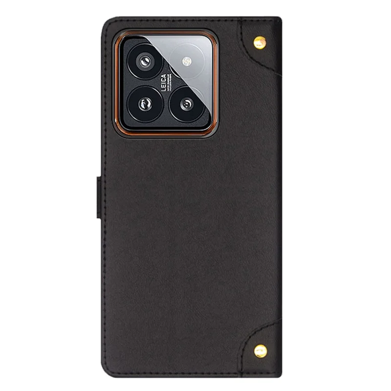 IDEWEI For Xiaomi 14 Phone Case PU Leather Magnetic Clasp Stand Phone Cover - Purple