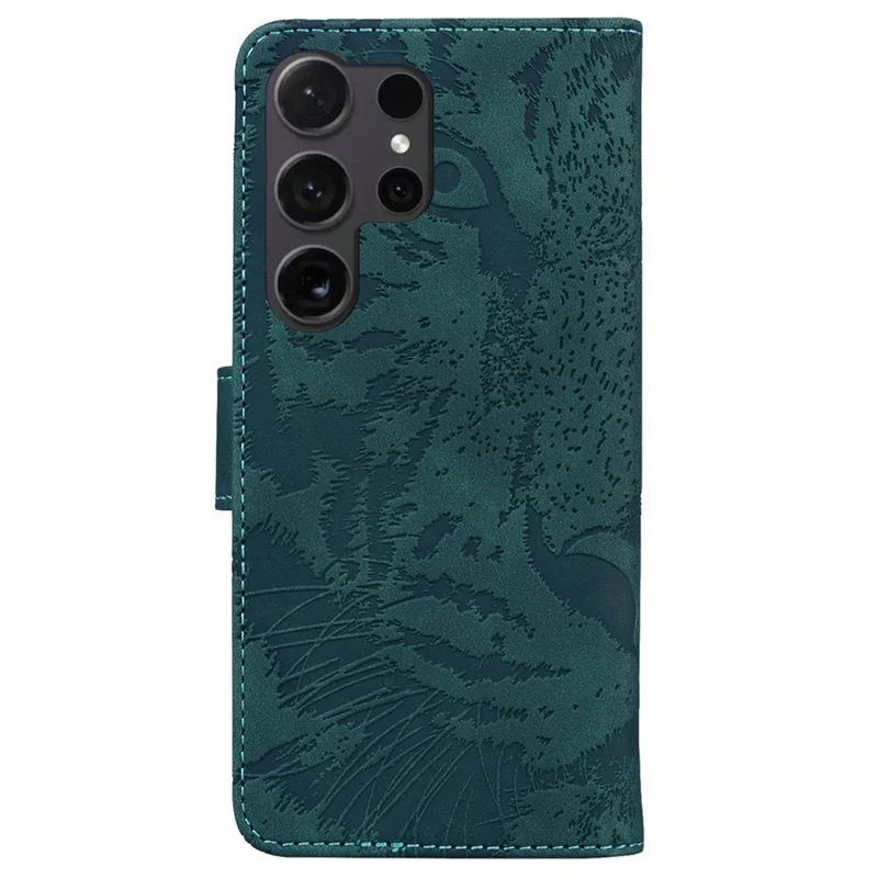 PU Leather Case for Samsung Galaxy S24 Ultra Dustproof Wallet Cell Phone Cover - Green