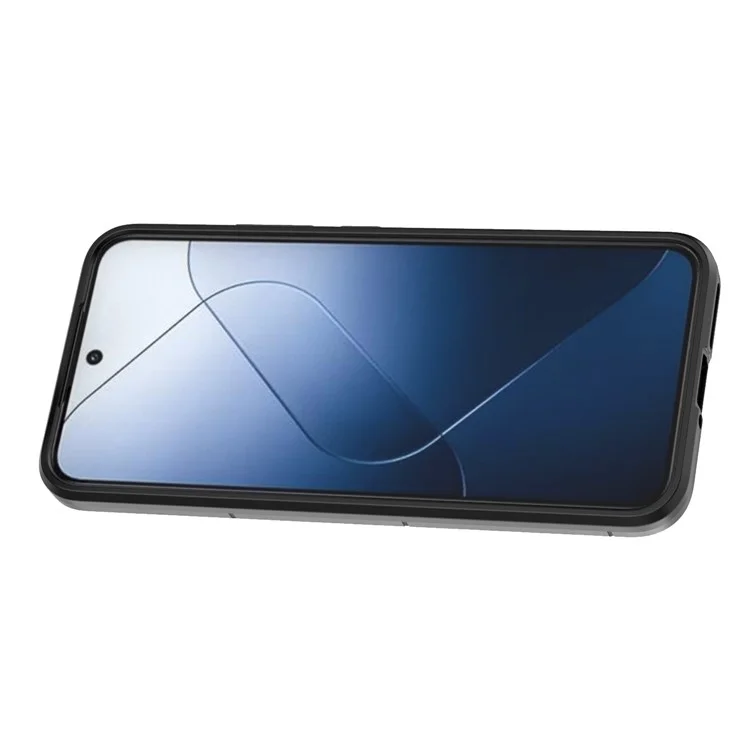 Чехол для Xiaomi 14, защитный корпус со стойкой, из материала ПК+ТПУ, черного цвета