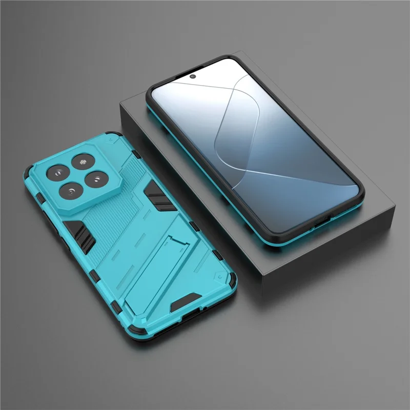 For Xiaomi 14 Pro Case Shockproof Protective Phone Cover with Kickstand - Baby Blue