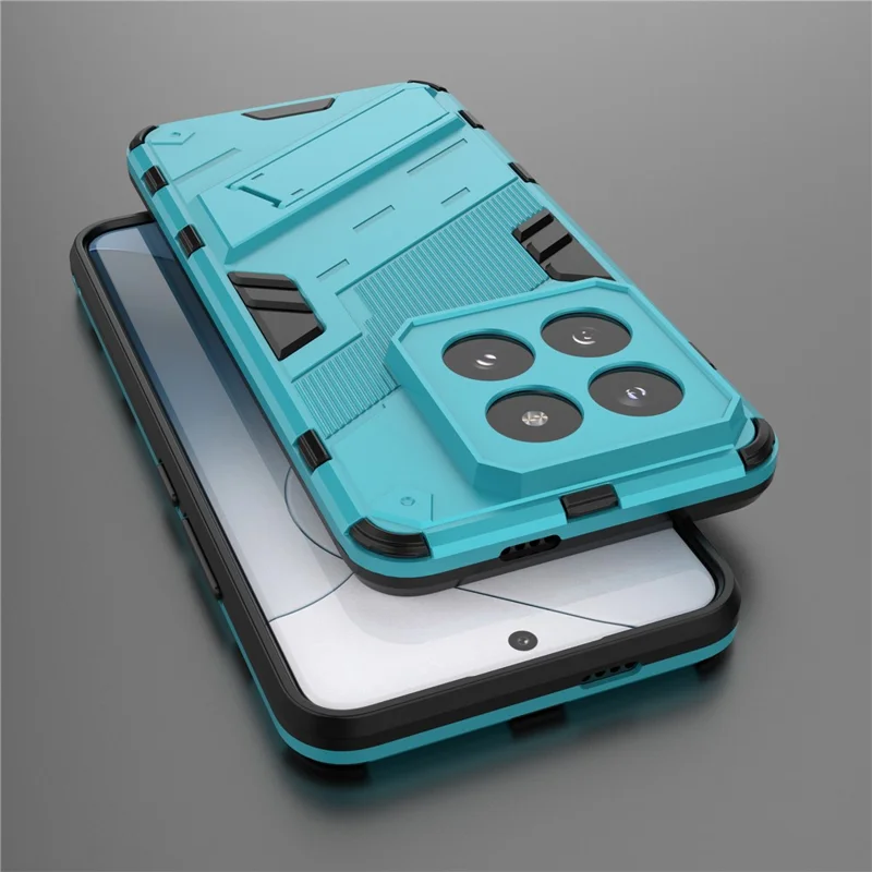 For Xiaomi 14 Pro Case Shockproof Protective Phone Cover with Kickstand - Baby Blue