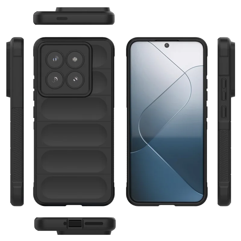 Étui pour Xiaomi 14 Pro Coque antichoc Téléphone robuste Couverture TPU - Noir