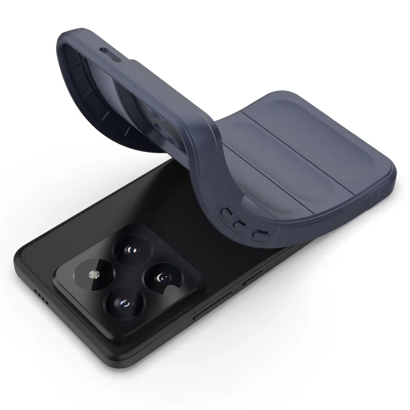 For Xiaomi 14 Pro Case Shock-absorbing Rugged Phone TPU Cover - Dark Blue