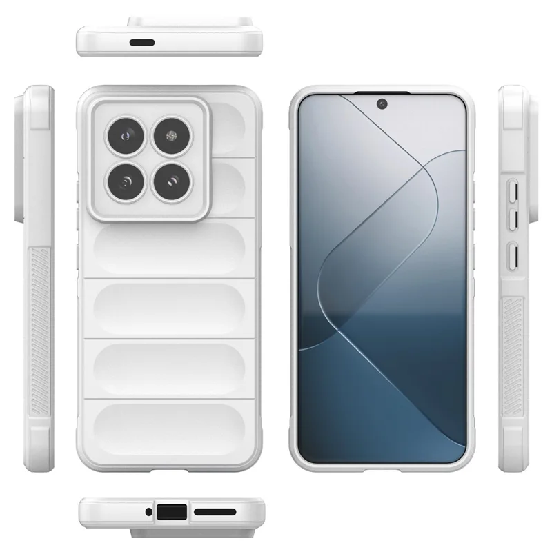 For Xiaomi 14 Pro Case Shock-absorbing Rugged Phone TPU Cover - White