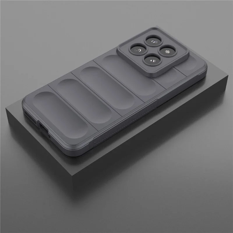 For Xiaomi 14 Pro Case Shock-absorbing Rugged Phone TPU Cover - Dark Grey