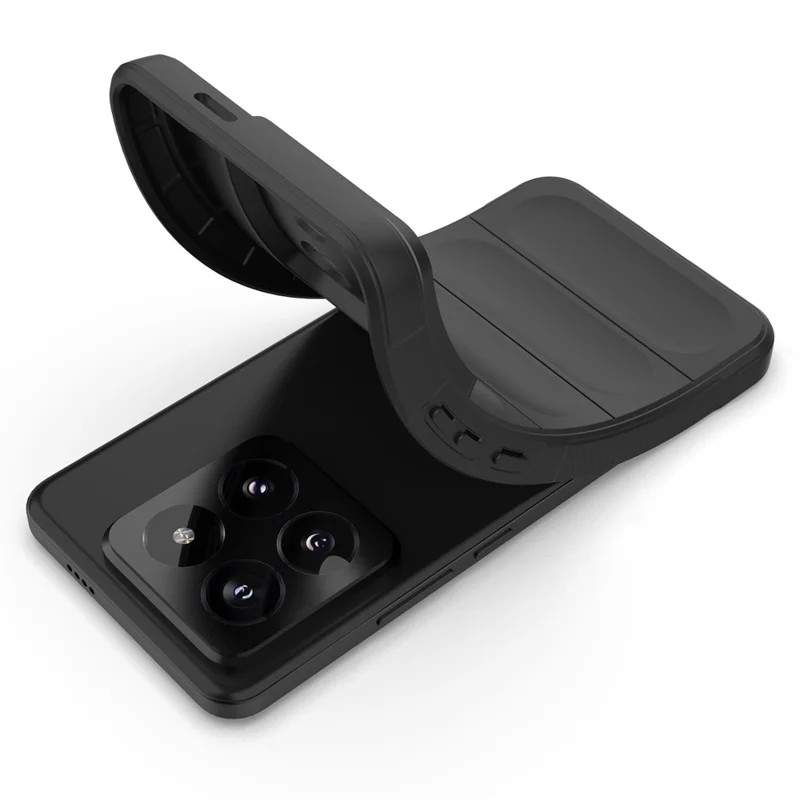 For Xiaomi 14 Pro Case Shock-absorbing Rugged Phone TPU Cover - Dark Grey