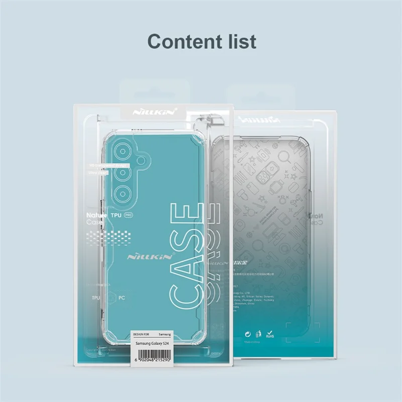NILLKIN Nature Pro Series for Samsung Galaxy S24 Case PC+TPU Scratch Proof Phone Cover - Transparent