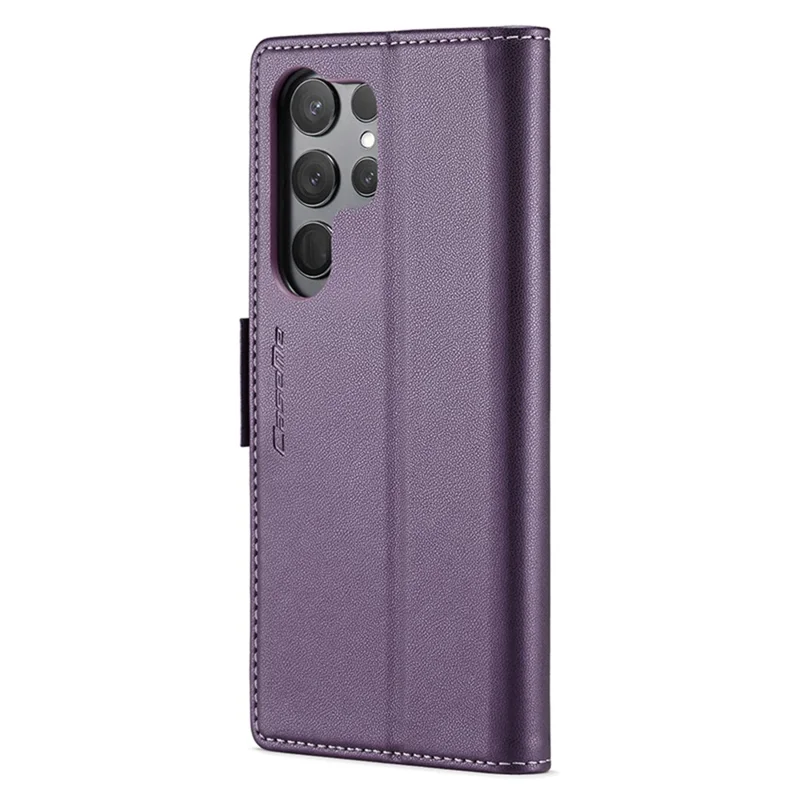 CASEME 023 Pour Samsung Galaxy S24 Ultra Étui en Cuir avec Blocage RFID et 3 Emplacements pour Cartes - Violet