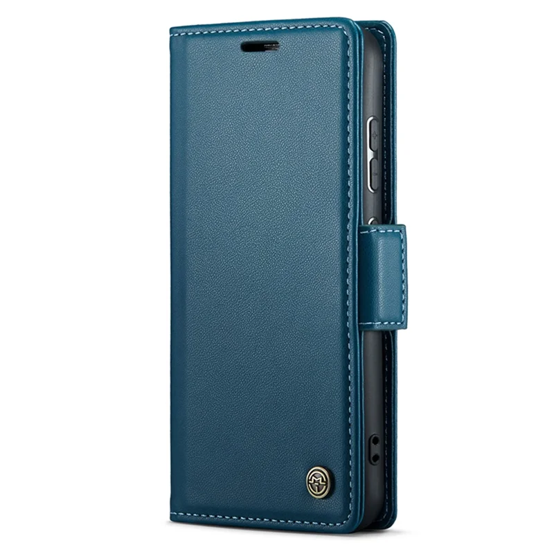 For Samsung Galaxy S24 Leather Case CASEME 023 RFID Blocking 3 Card Slot Mobile Cover - Blue