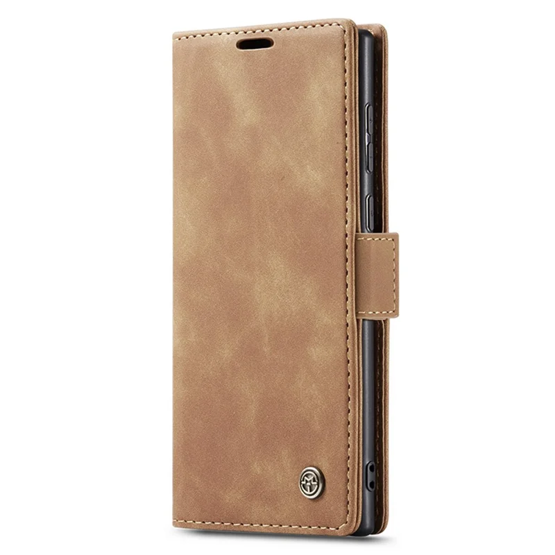 CASEME 013 Série Para Samsung Galaxy S24 Ultra Capa de Telefone Resistente a Quedas Caso de Couro PU Dobrável - Marrom
