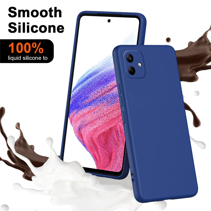 For Samsung Galaxy A05 4G Case 2.2mm Rubberized Anti-scratch Phone Cover - Blue