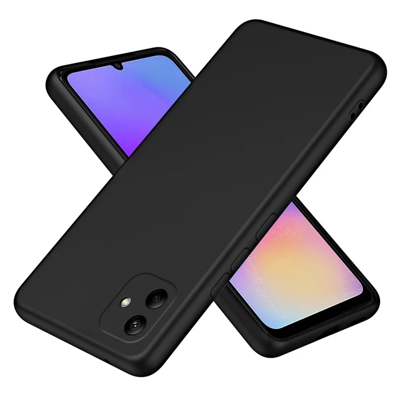 Til Samsung Galaxy A05 4G hylse 2,2 mm gummiagtig anti-skrab telefonbeskyttelse - Sort