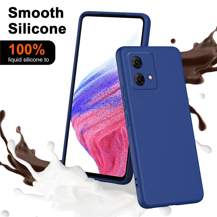 Für Motorola Moto G84 5G Case 2,2 mm Rubberized Fingerprint-free TPU Cover - Blau