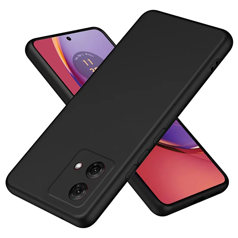 For Motorola Moto G84 5G Case 2.2mm Rubberized Fingerprint-free TPU Cover - Black