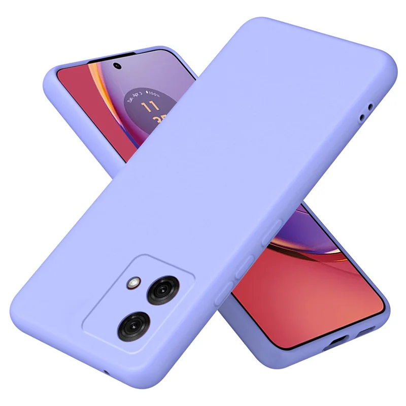 For Motorola Moto G84 5G Case 2.2mm Rubberized Fingerprint-free TPU Cover - Purple