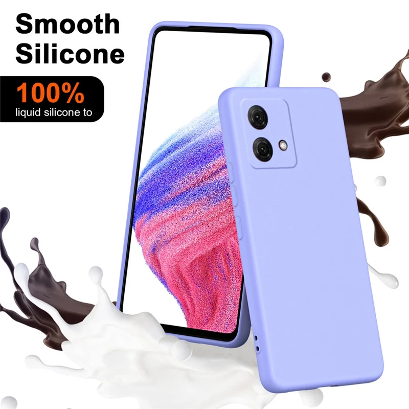 For Motorola Moto G84 5G Case 2.2mm Rubberized Fingerprint-free TPU Cover - Purple