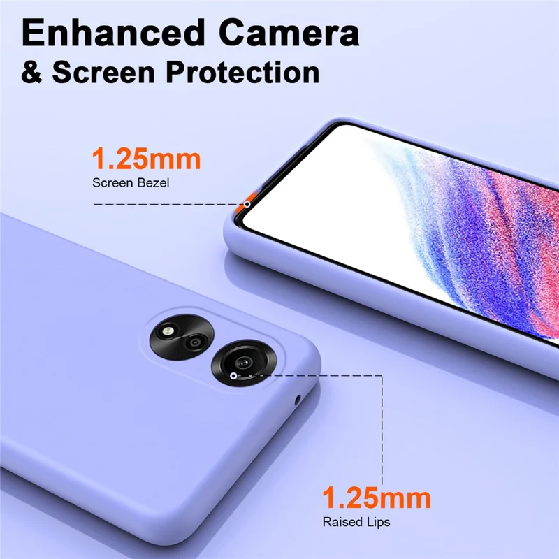 For Oppo A78 4G TPU Case 2.2mm Rubberized Drop-proof Phone Cover - Purple