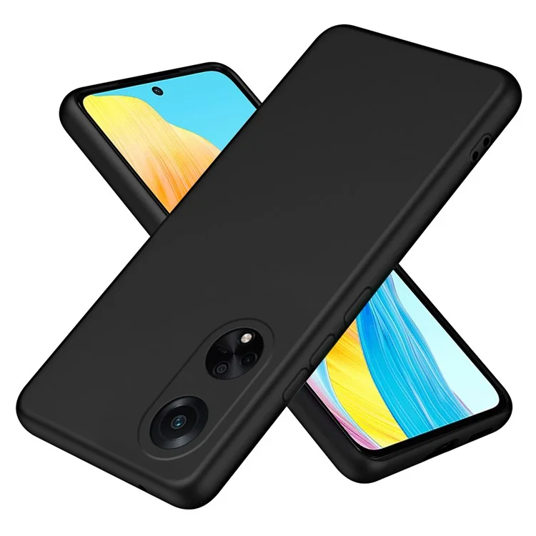 Pour Oppo A98 5G Case Rubberized 2.2mm Soft Liner TPU Phone Cover - Noir