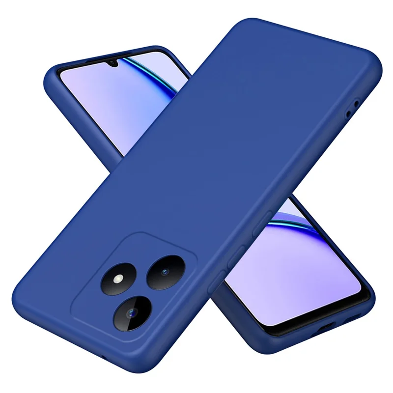 Para Realme C53 (Global) / C53 (Índia) / Capa C51 2.2mm Anti-impressão digital Capa de celular TPU - Azul