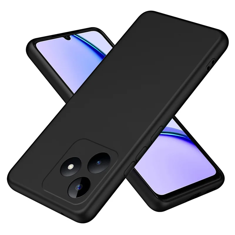 For Realme C53 (Global) / C53 (India) / C51 Case 2.2mm Anti-fingerprint Phone TPU Cover - Black