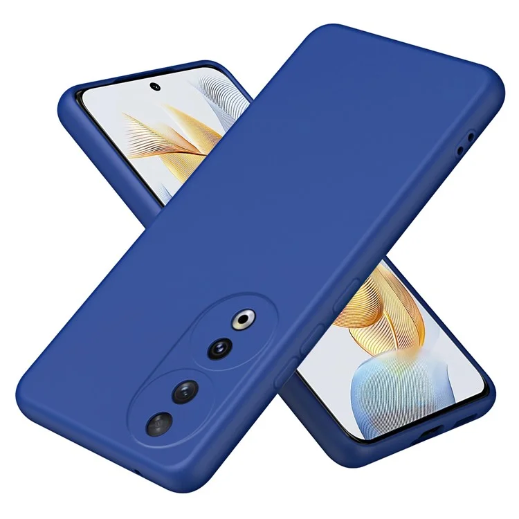 For Honor 90 TPU Case 2.2mm Rubberized Soft Lining Anti-scratch Phone Cover - Blue
