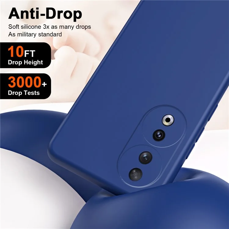 For Honor 90 TPU Case 2.2mm Rubberized Soft Lining Anti-scratch Phone Cover - Blue