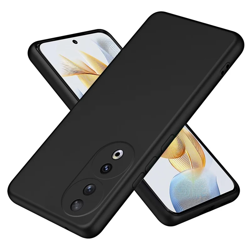 For Honor 90 TPU Case 2.2mm Rubberized Soft Lining Anti-scratch Phone Cover - Black