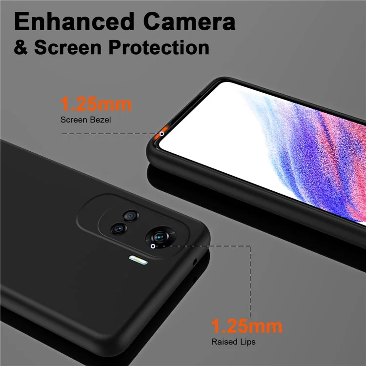 Per Honor 90 Lite 5G / X50i 5G Custodia Anti-caduta 2,2 mm Copertura posteriore in TPU gommata - Nero 