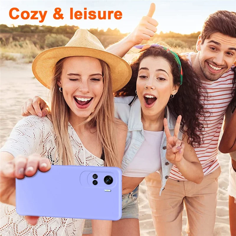 For Honor 90 Lite 5G / X50i 5G Case Anti-drop 2.2mm Rubberized TPU Back Cover - Purple