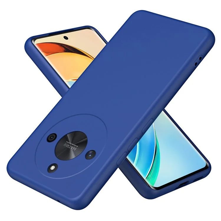 For Honor X9b 5G / Magic6 Lite 5G Funda 2.2mm Cubierta de TPU Rubberizado con Forro de Fibra Suave - Azul