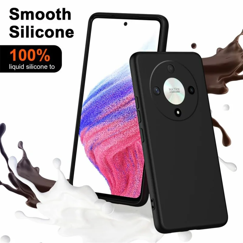 Capa para For Honor X9b 5G / Magic6 Lite 5G, Capa TPU Borrachada de 2,2 mm com Revestimento Interior Macio em Fibra - Preto