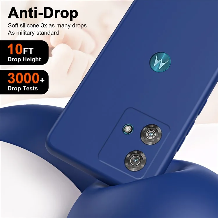 Per Motorola Edge 40 Neo 5G Custodia Protezione Lente Precisa 2.2mm Copertura TPU - Blu