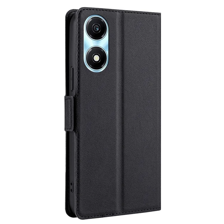 Funda de cuero con soporte y tarjetero para For Honor X5 Plus / Play 40C 5G - Negro 